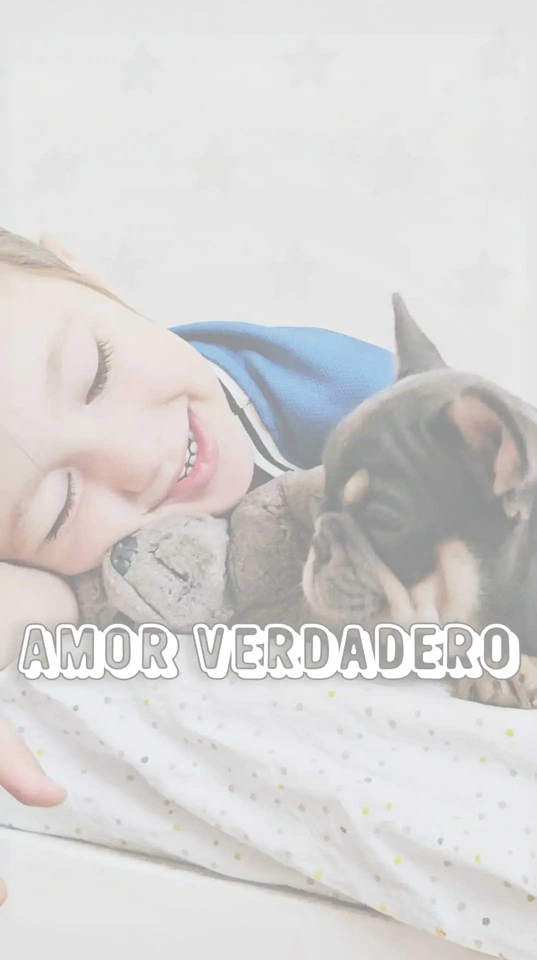 niño con cachorro amoroso